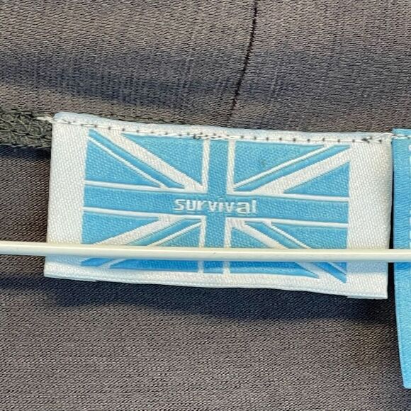 SURVIVAL Cardigan Women's Medium Gray Open Front Lightweight Long Sleeve Drape - Picture 4 of 12